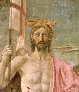 The Resurrection, detalj av Kristus, ca. 1463 freskodetalj av 109787